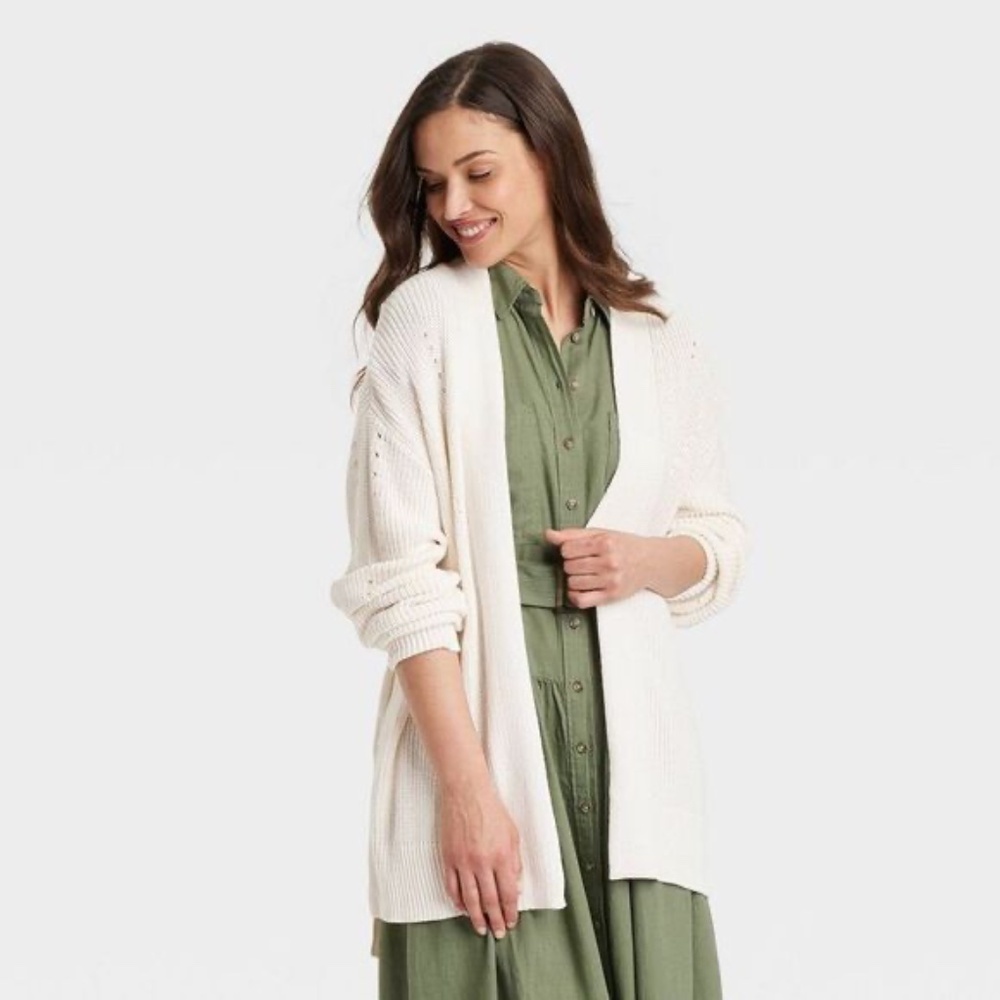 NWT Target Universal Thread Cardigan Sweater - Size XL - Cream White